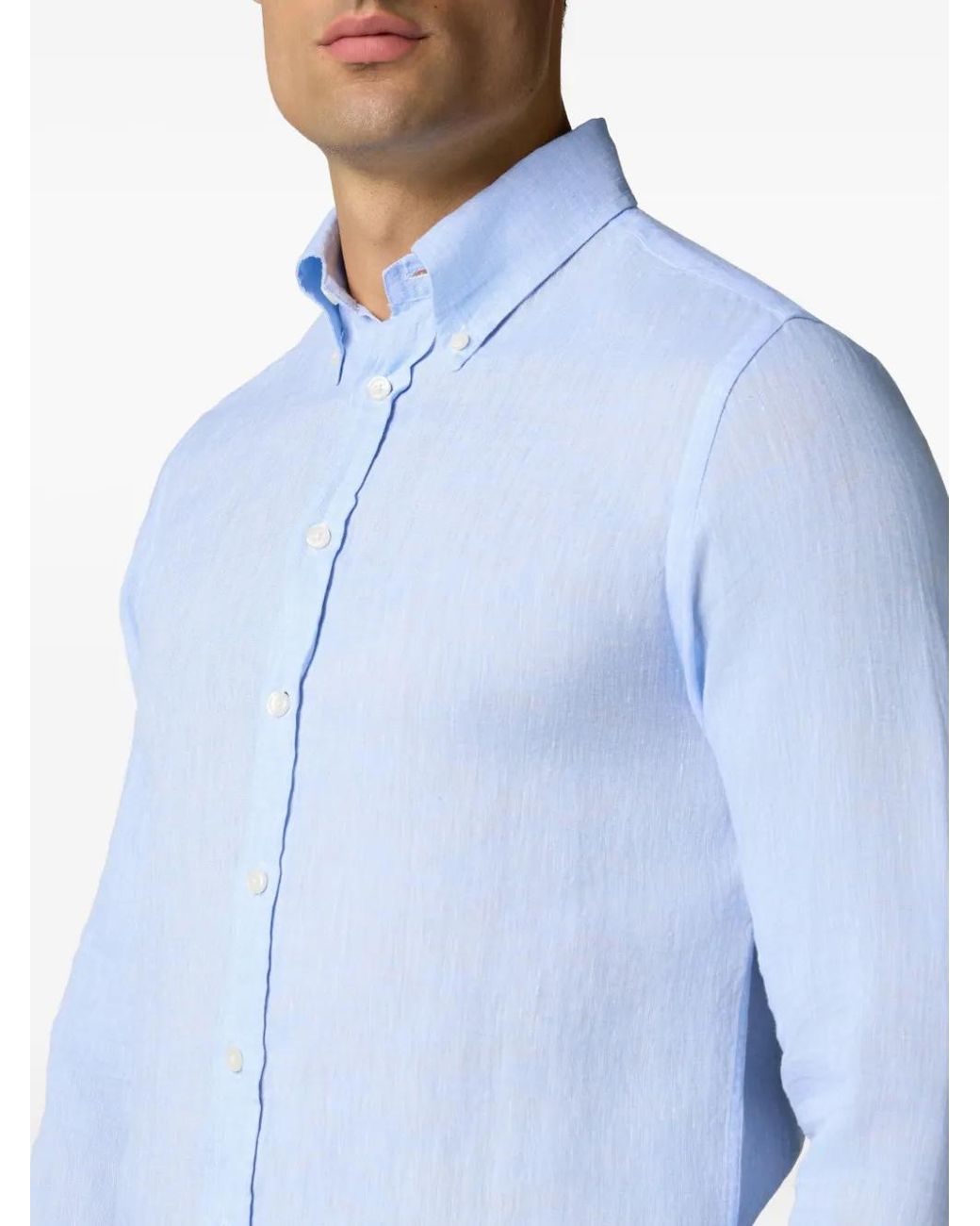 Brooks Brothers Blue Linen Shirt for men