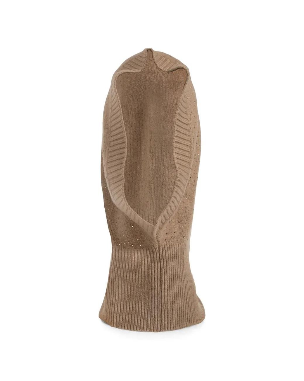 Max Mara Natural Crystal-Embellished Balaclava