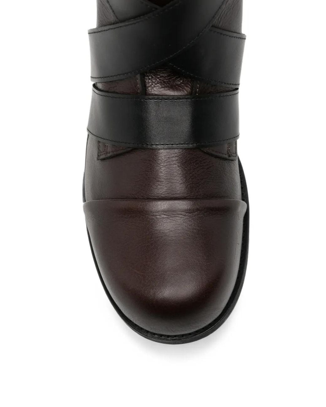 Egonlab Black Buckled Leather Boots for men