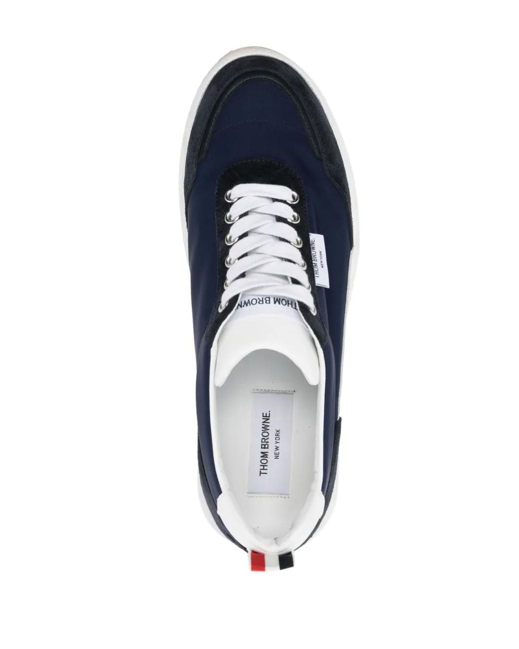 Thom Browne Blue Tech Nylon Alumni Sneakers for men
