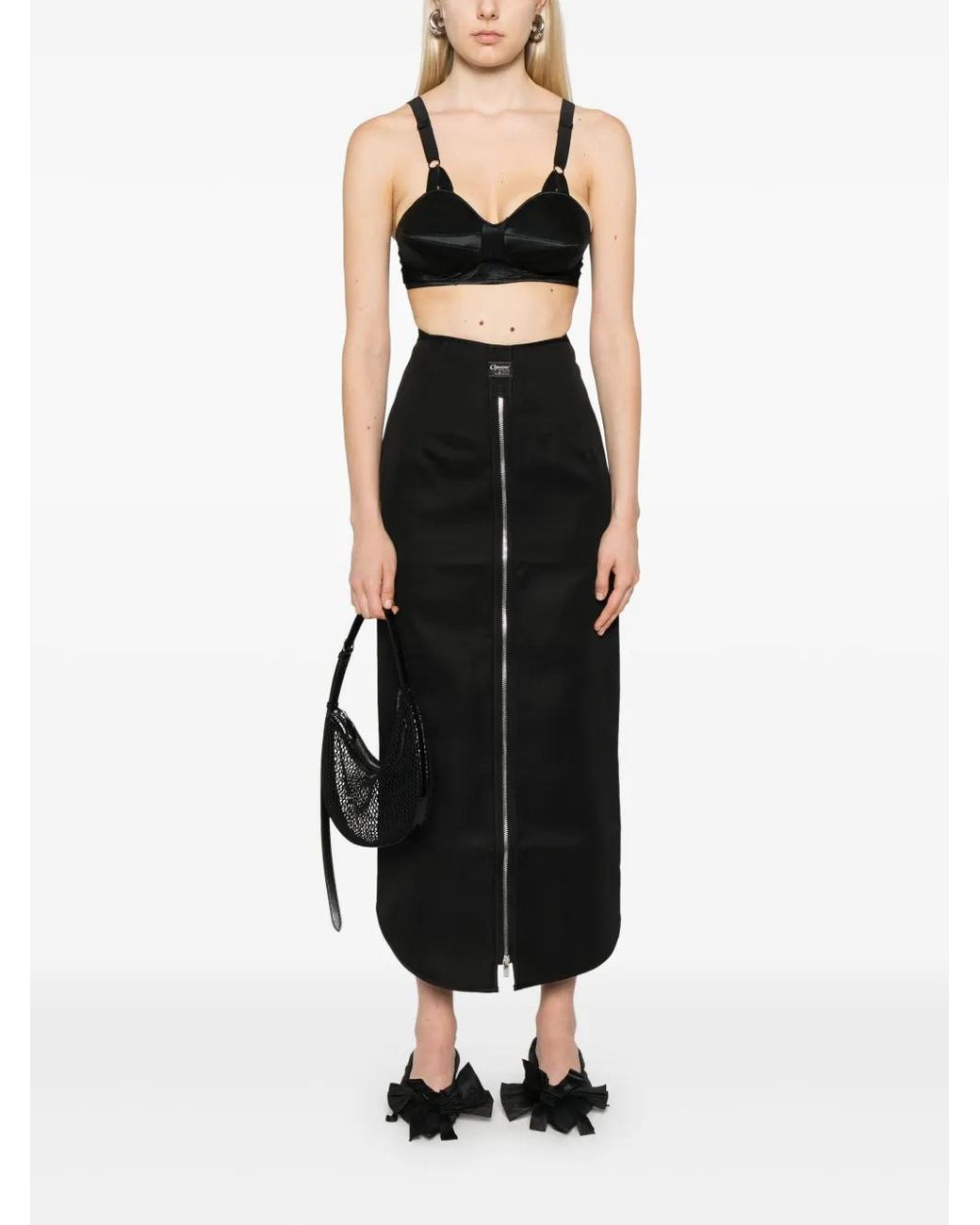 Coperni Black Zip Maxi Skirt