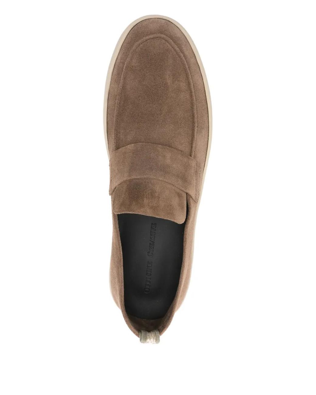 Officine Creative Brown Herbie Suede Loafers for men