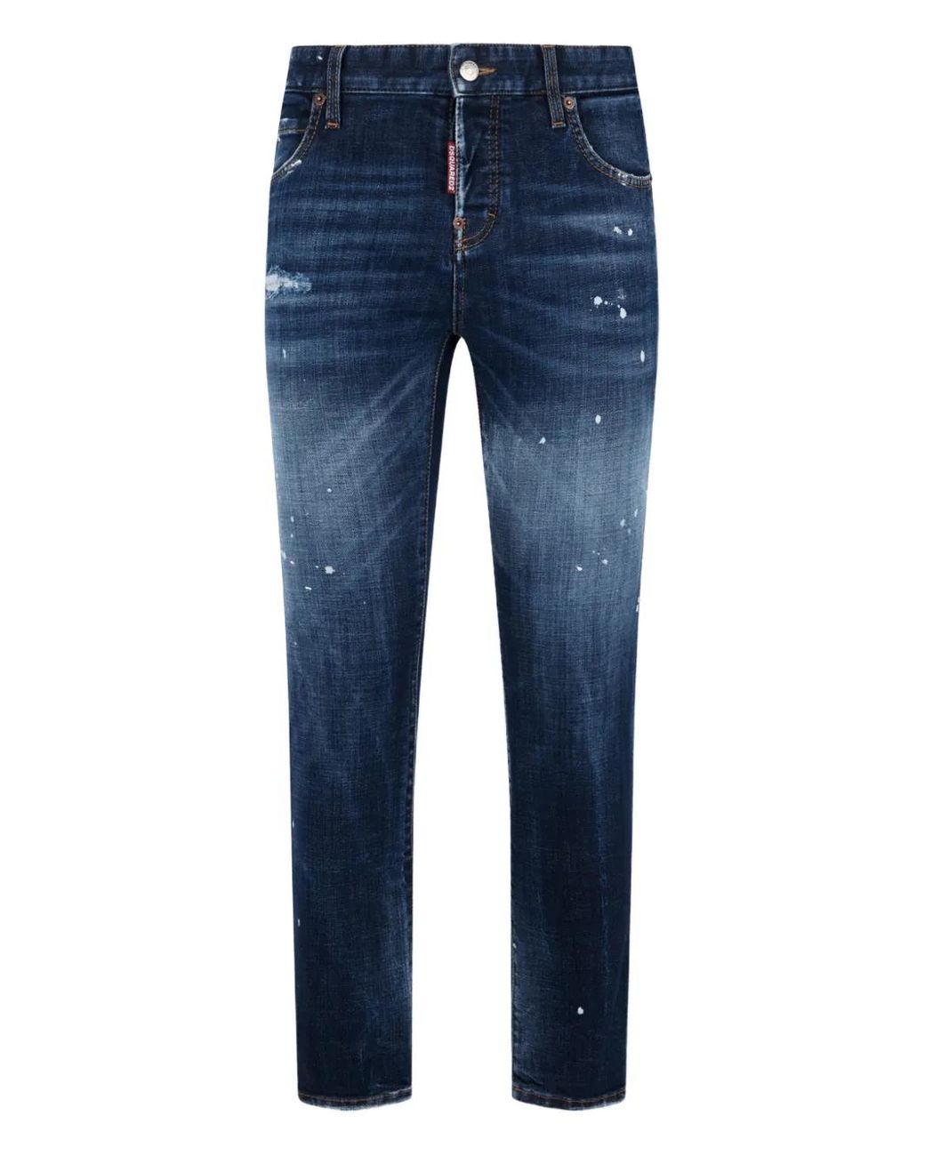 DSquared² Blue Medium Easy Spots Teddy Jeans