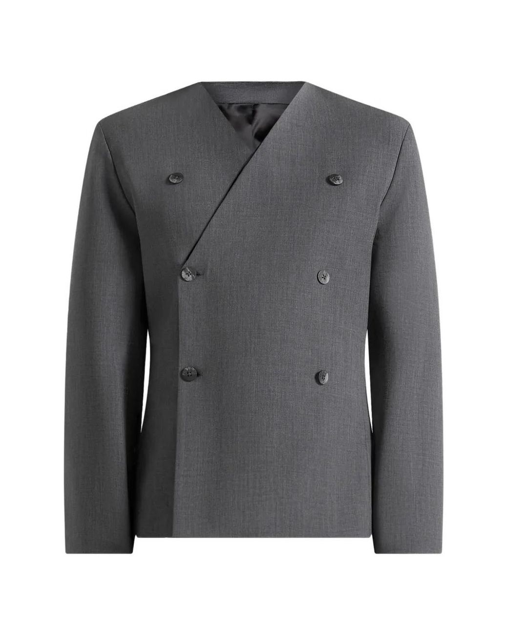 Manière De Voir Gray Timeo Tailored Kimono Blazer for men