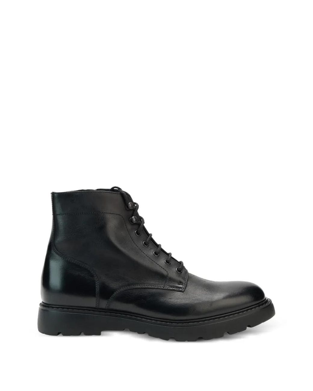 Doucal's Black Bottines En Cuir À Lacets for men