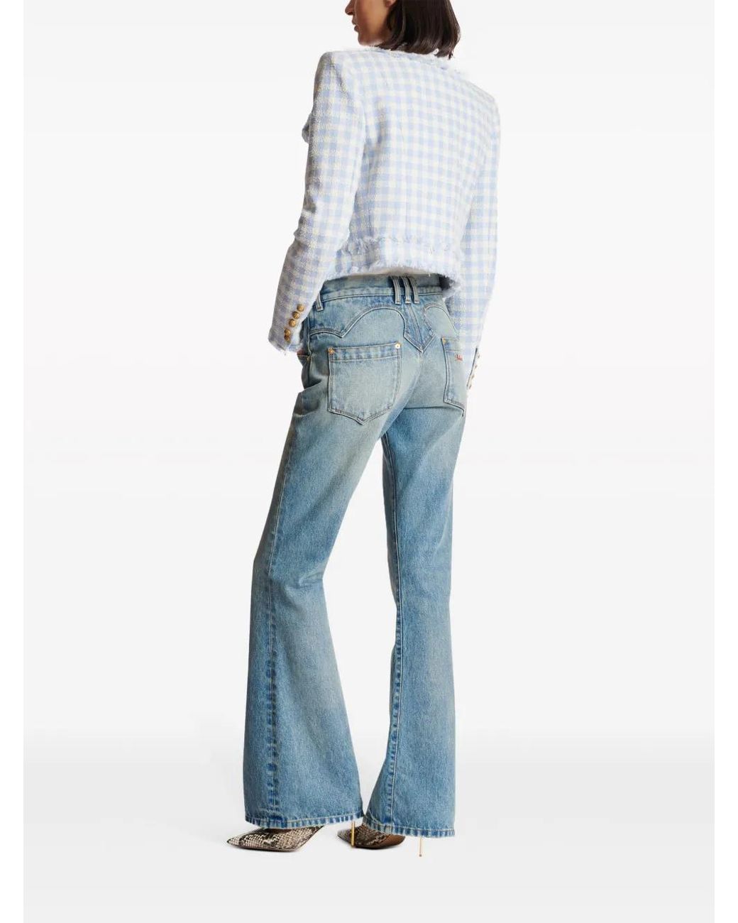 Balmain Bootcut Jeans in het Blue