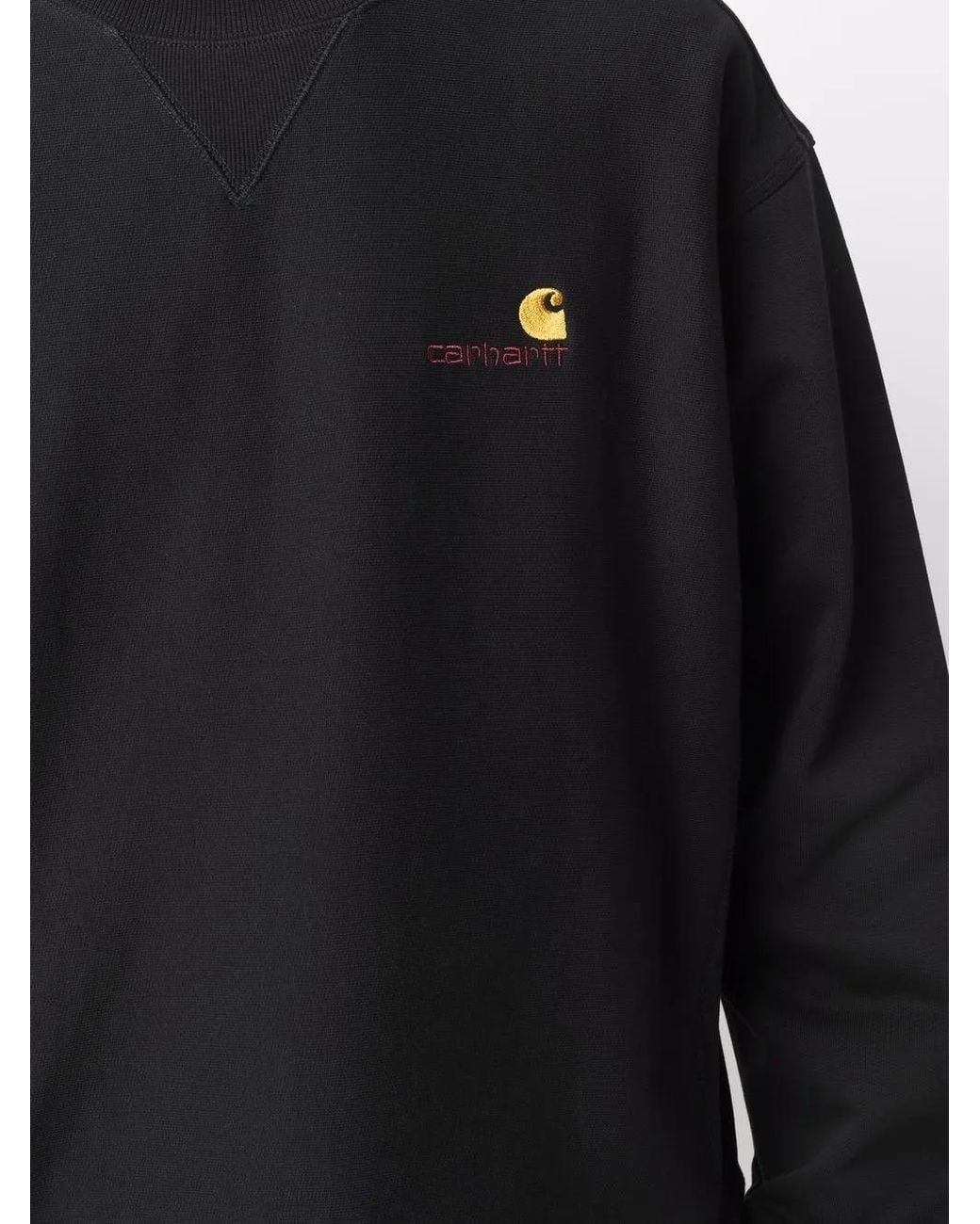 Carhartt Black American Script Cotton Sweatshirt for men