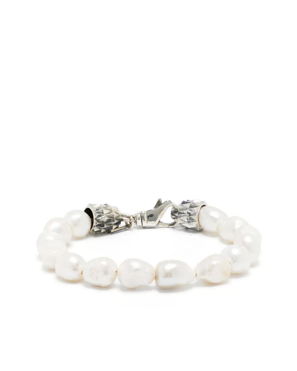Emanuele Bicocchi White Freshwater Pearl Bracelet