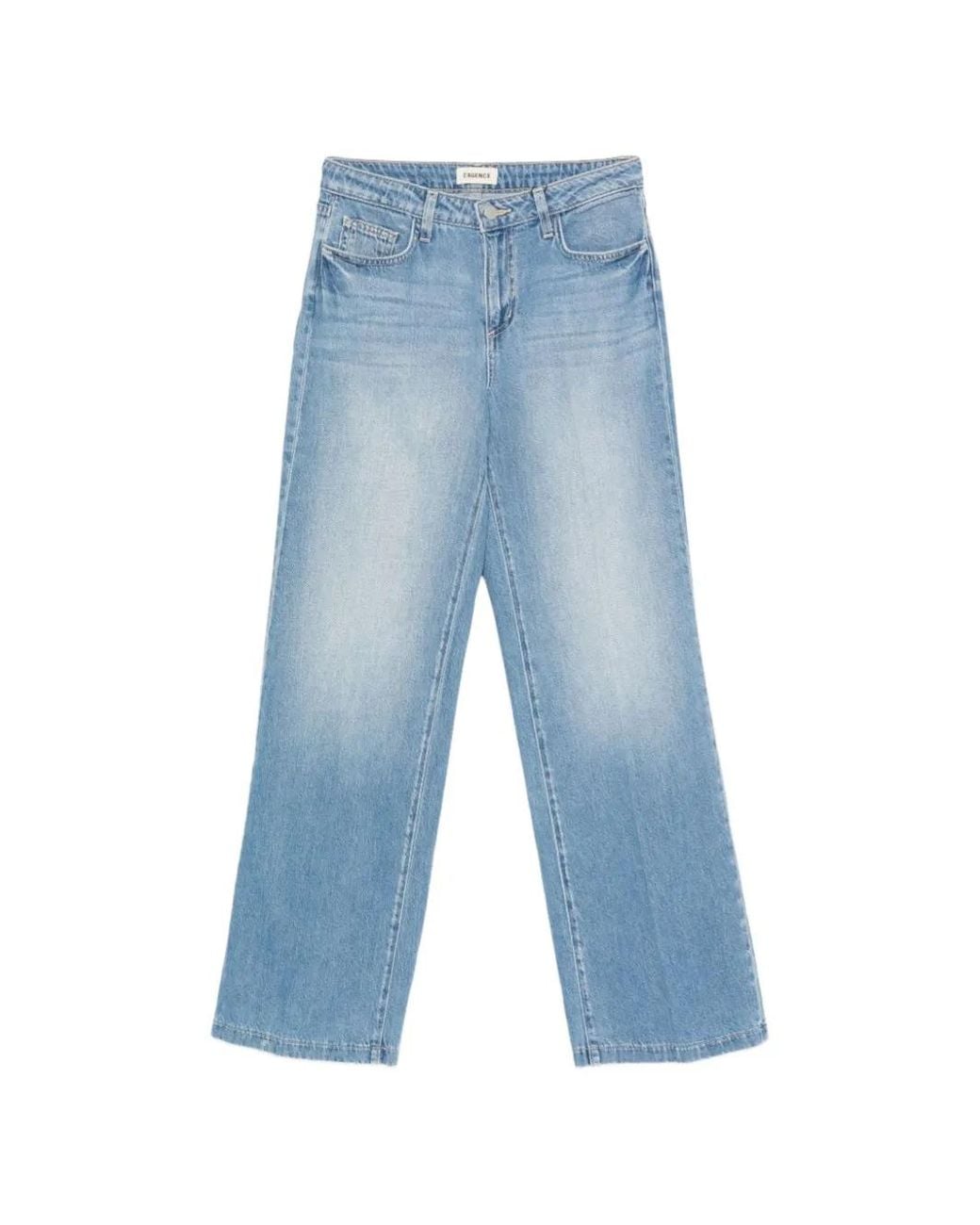 L'Agence Blue Scottie Wide-Leg Jeans