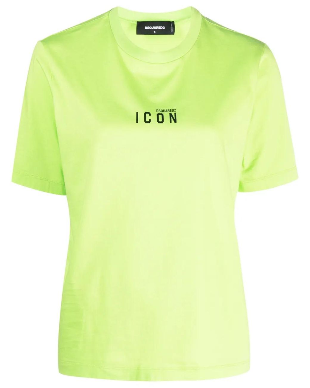 DSquared² Yellow Icon-Print Cotton T-Shirt
