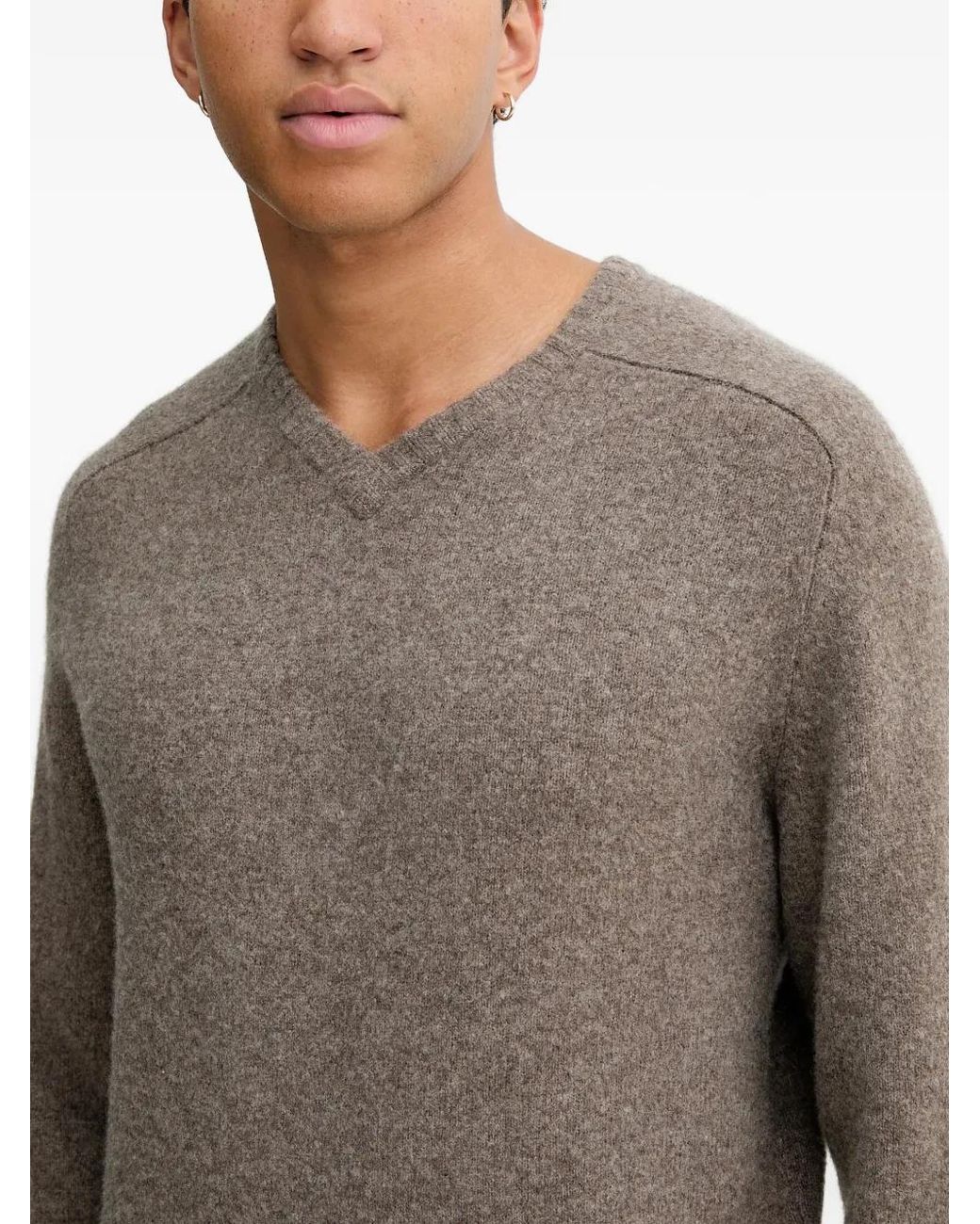 Filippa K Gray V-Neck Sweater for men