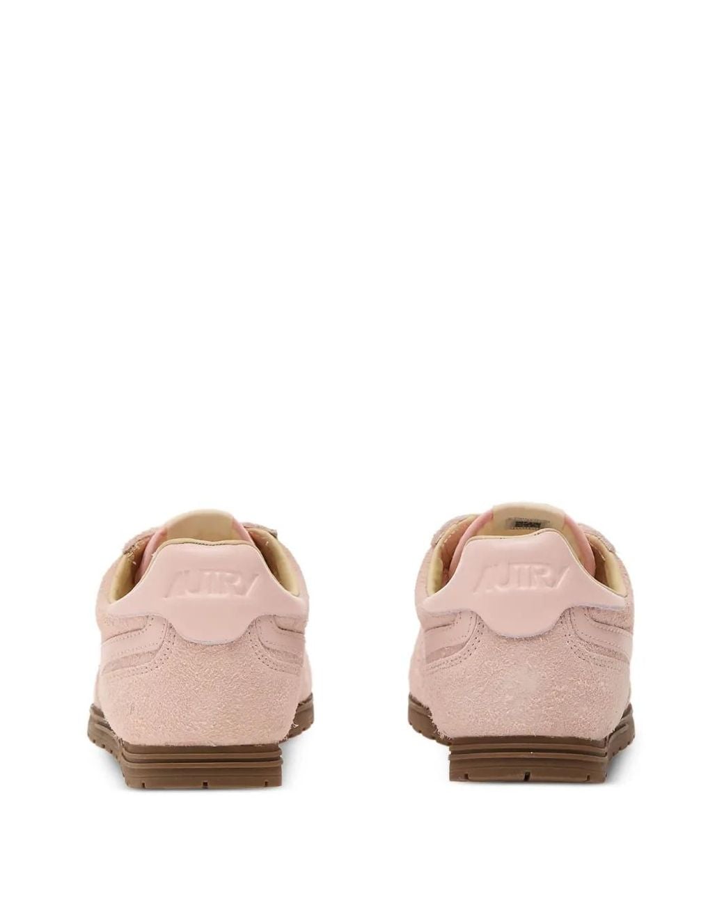 Autry Pink Windspin Suede Sneakers