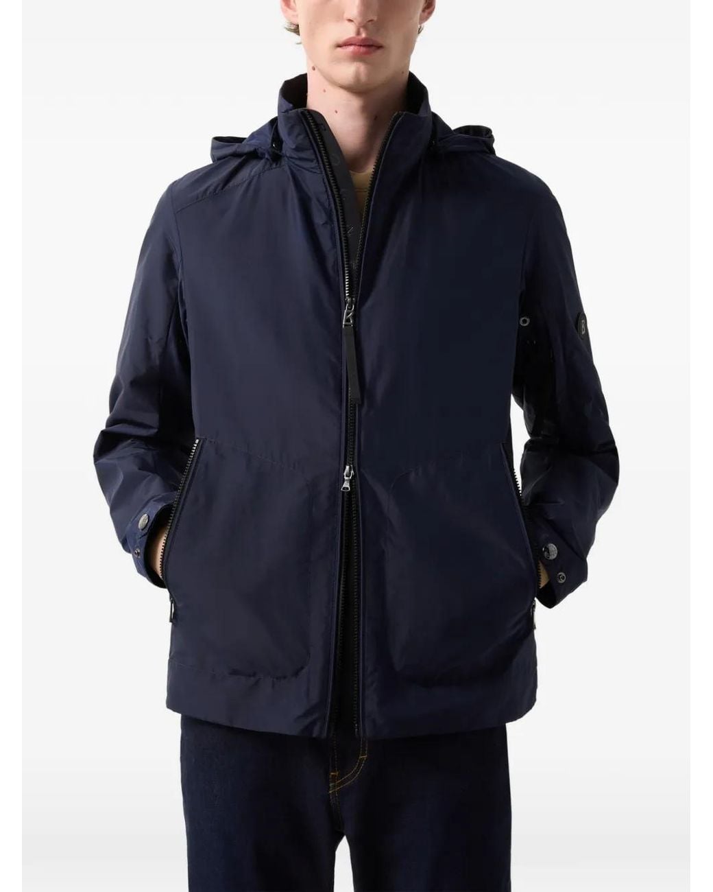 Bogner Blue Jacob Hooded Blouson Jacket for men