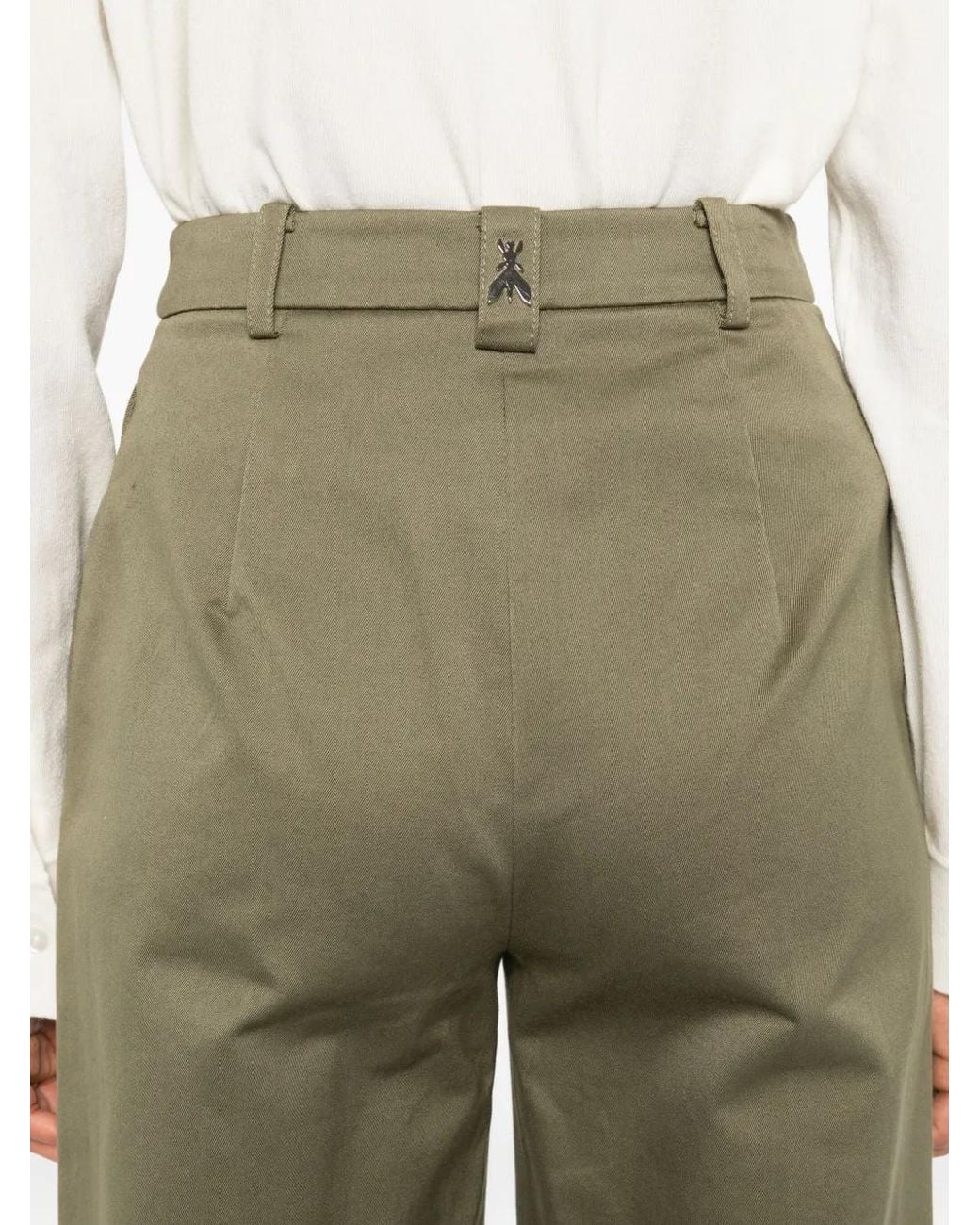 Patrizia Pepe Green High-Waisted Trousers