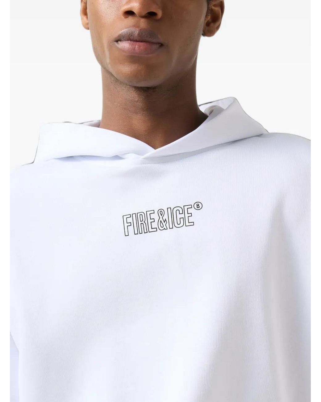 Bogner Fire + Ice White Ilay Logo-Print Hoodie for men