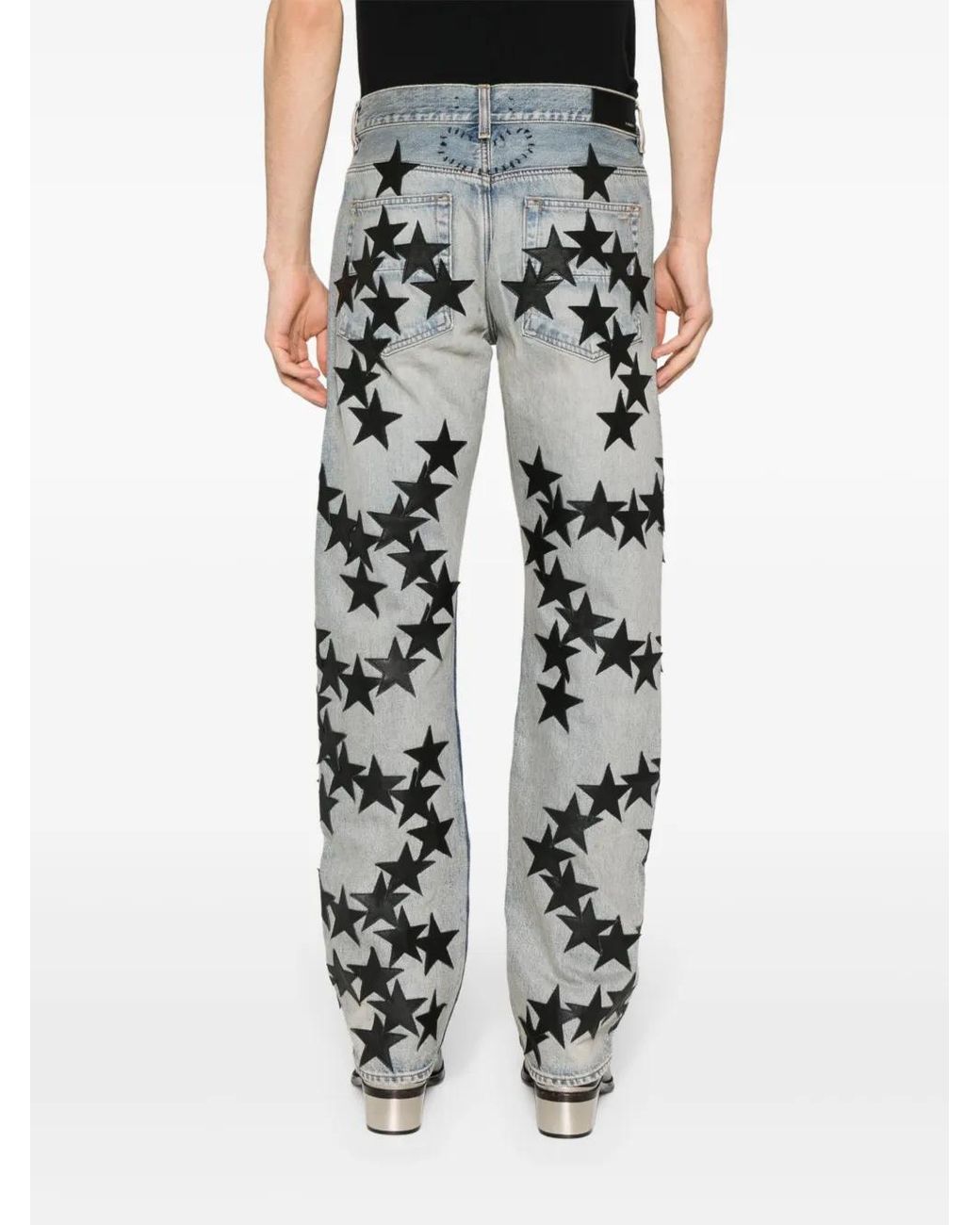 Amiri Gray Chemist Mid-Rise Straight-Leg Jeans for men