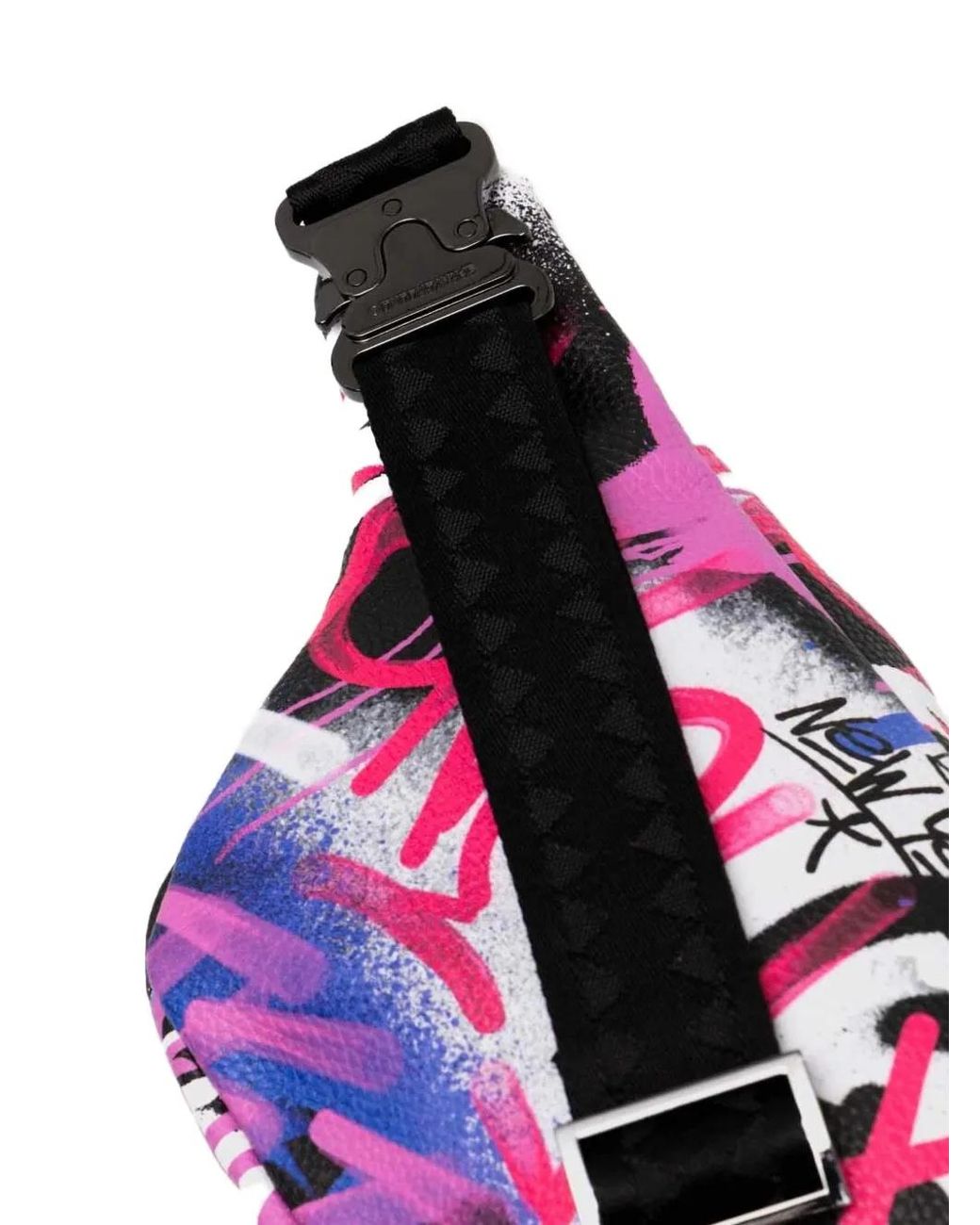 Sprayground Purple Sac Banane À Imprimé Graffiti