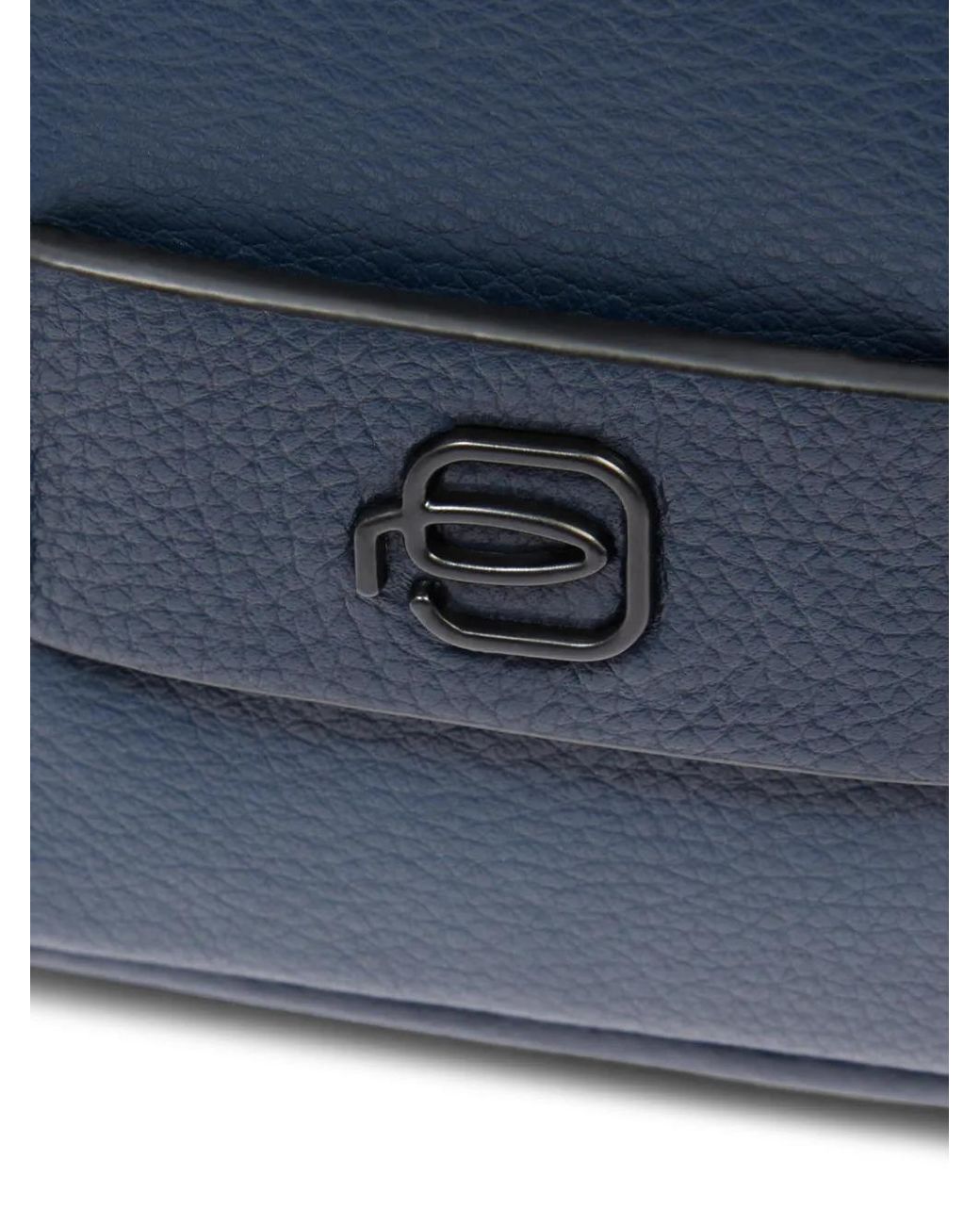 Piquadro Blue Pocket Leather Laptop Bag for men