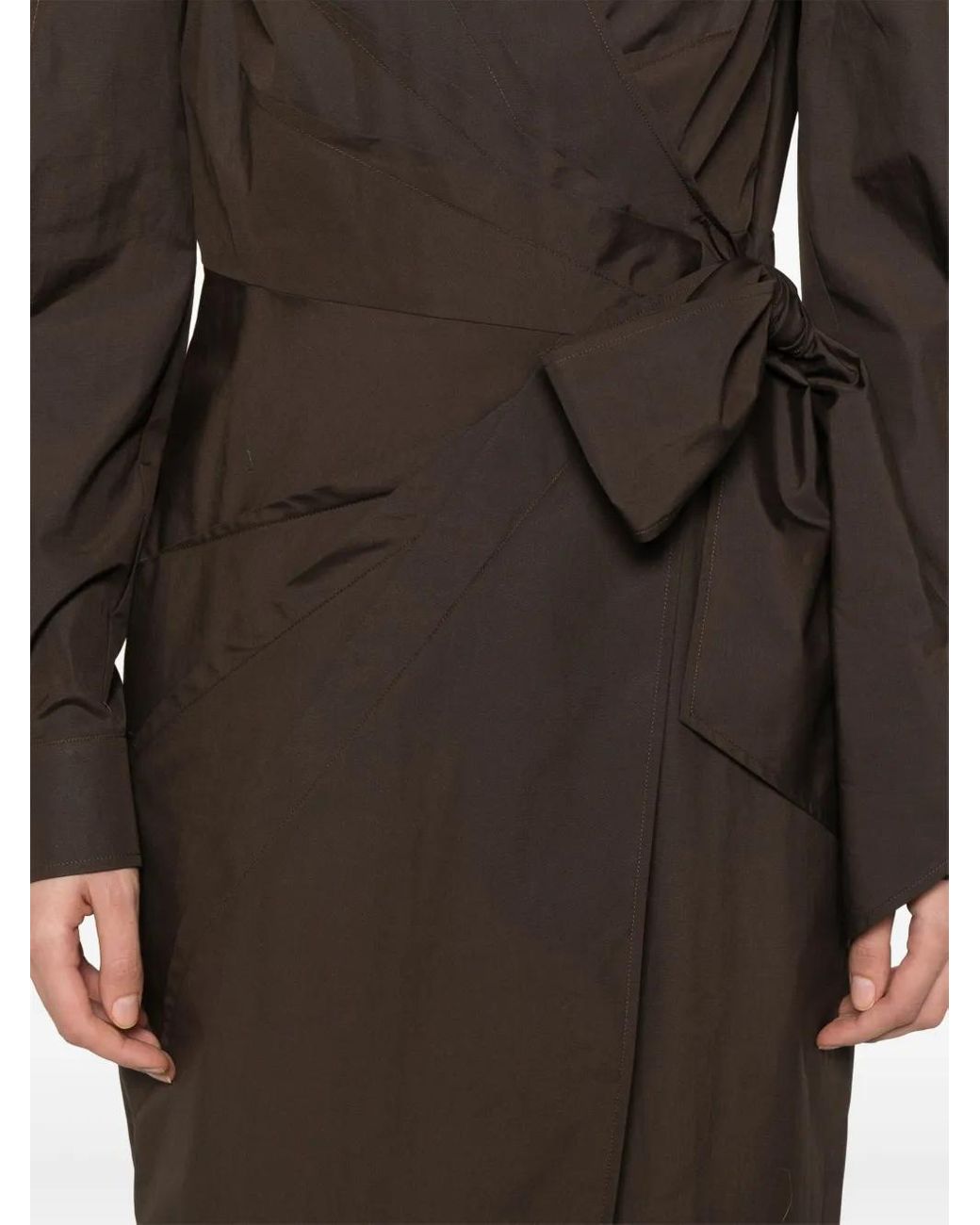 【関税＆送料込み】Max Mara Citrus Poplin Long Dress Clothi Max Mara Citrus Poplin Long Dress in Brown | Lyst Canada