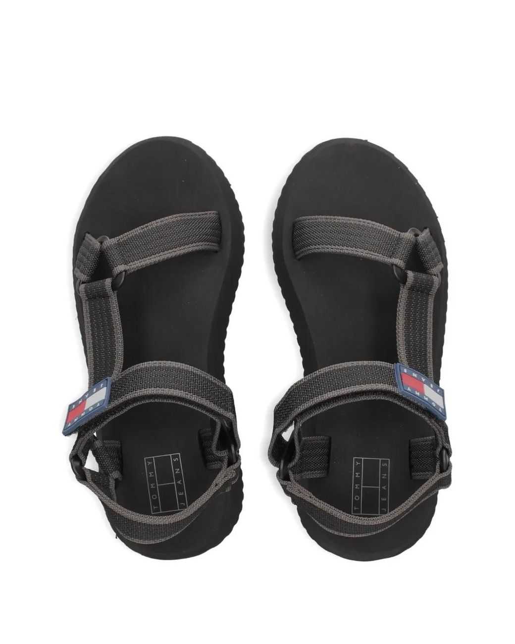 Tommy Hilfiger Black Platform Strap Sandals