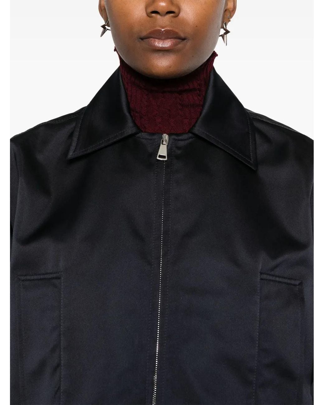 Plan C Blue Satin Duchess Jacket