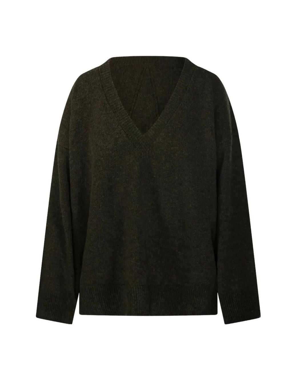 Roberto Collina Black V-Neck Knitted Sweater