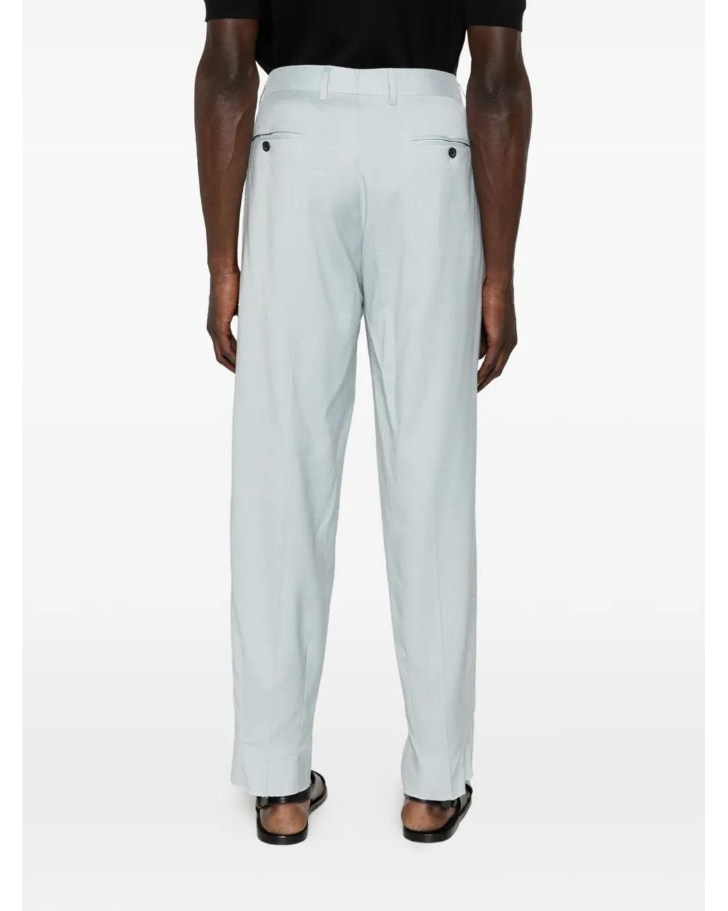 Dolce & Gabbana Straight Plooibroek in het Blue voor heren