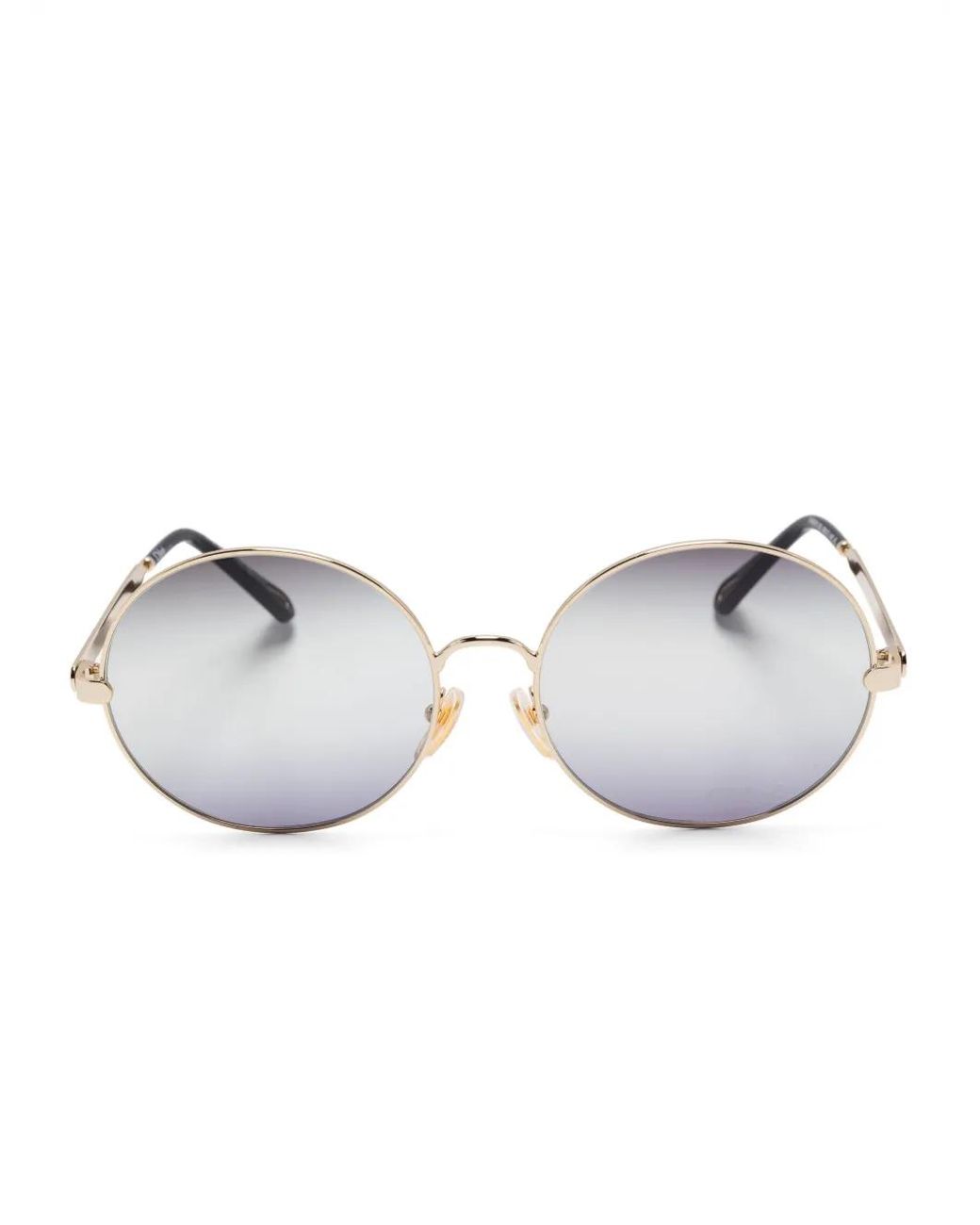 Chloé Metallic Round-Frame Sunglasses