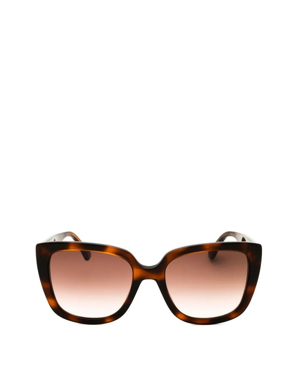 Moschino Brown Tortoiseshell-Effect Logo-Plaque Sunglasses