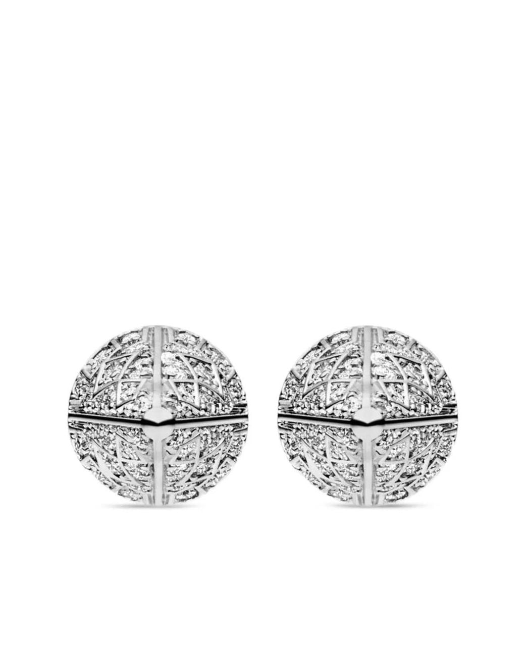 DIESEL White Ohrstecker Mit Spitzen Nieten