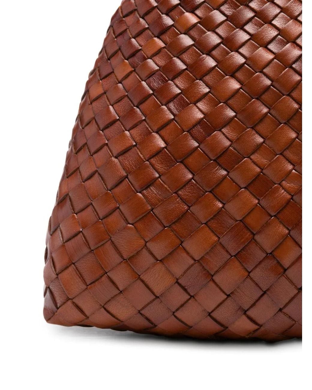 Dragon Diffusion Brown Santa Maria Woven-Leather Tote Bag