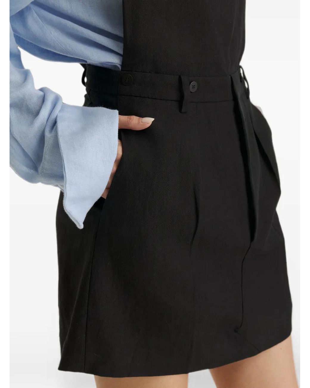 CuAnna Black Patty Pinafore Dress