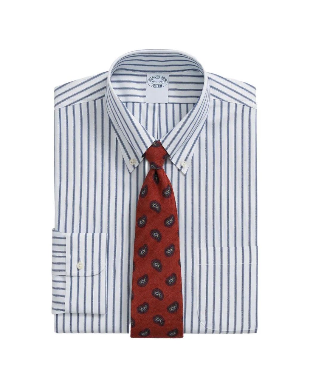 Brooks Brothers White Striped Button-Down Shirt for men