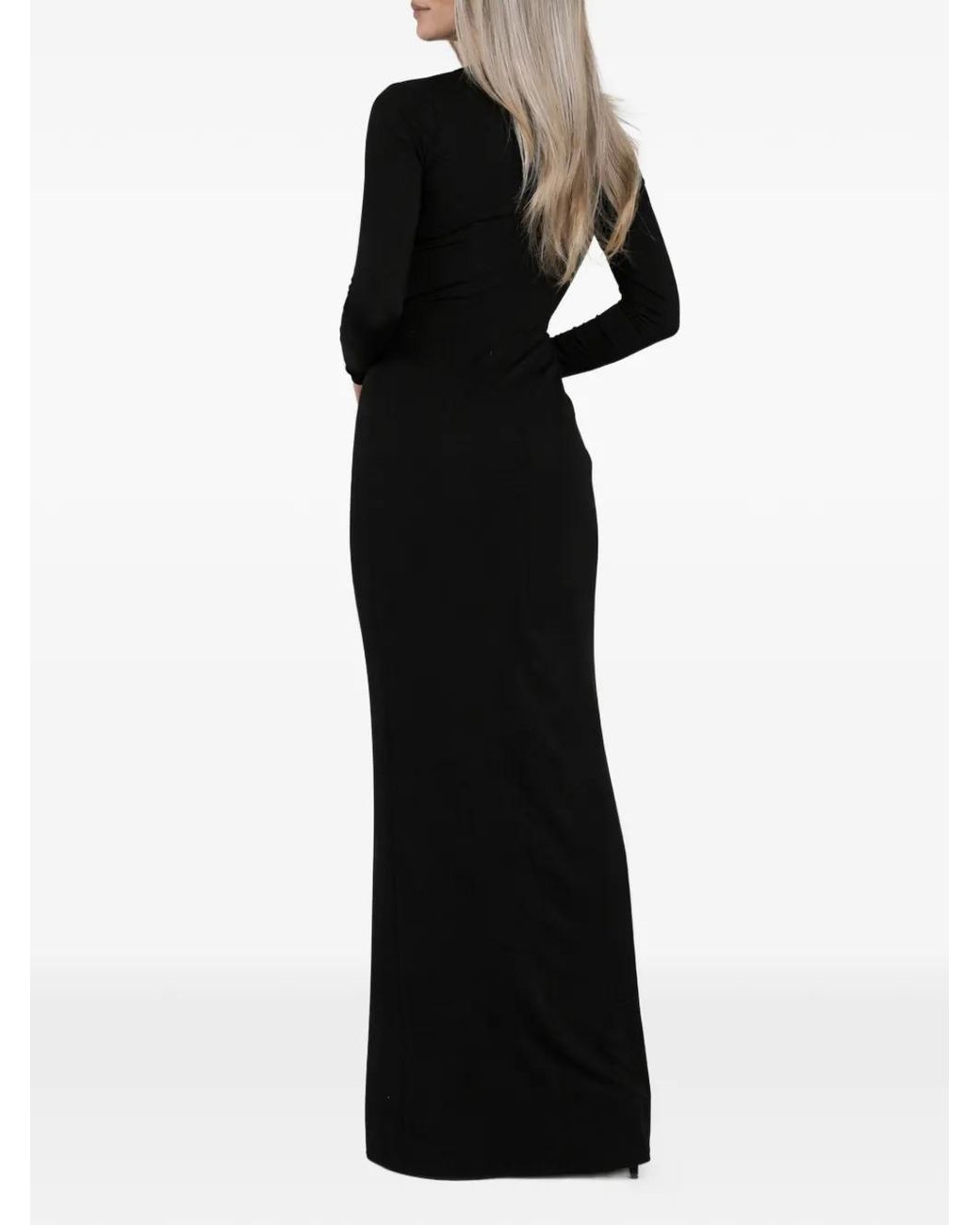 ROSERRY Black Mallorca Flower-Detail Dress