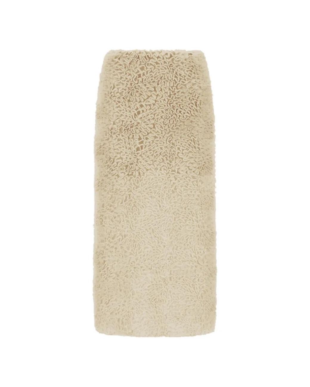 Herno Natural Georgette Straight Skirt