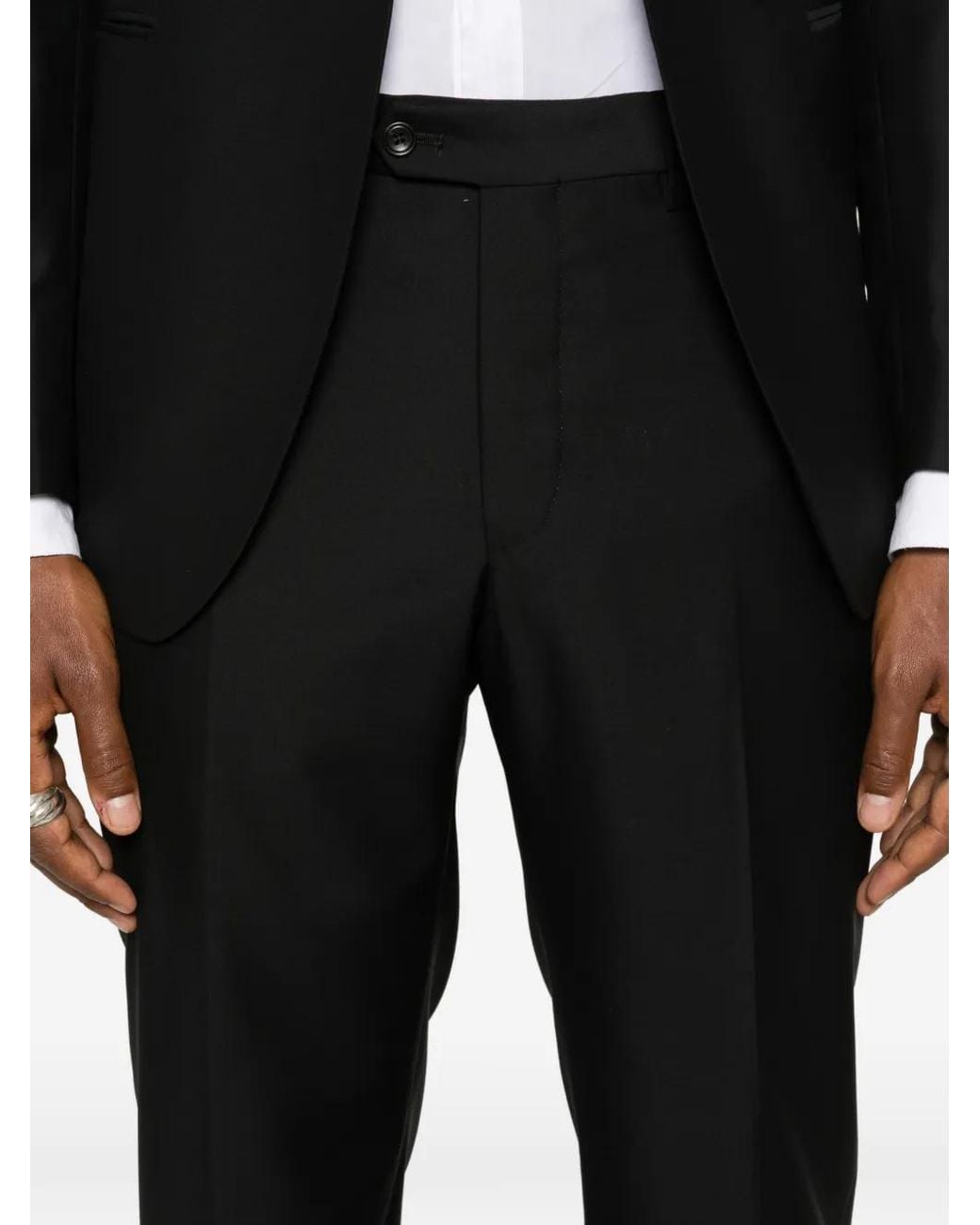 Tagliatore Black Shawl-Lapel Single-Breasted Suit for men