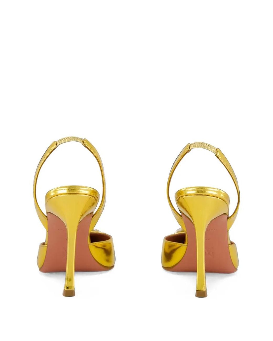 AMINA MUADDI Metallic Camelia Crystal-Embellished Pumps