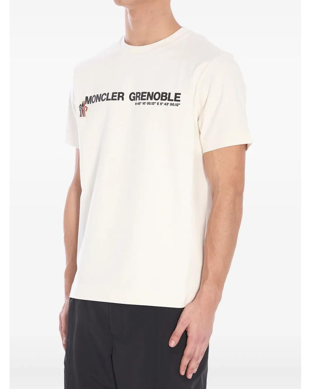 Moncler White T-Shirt for men