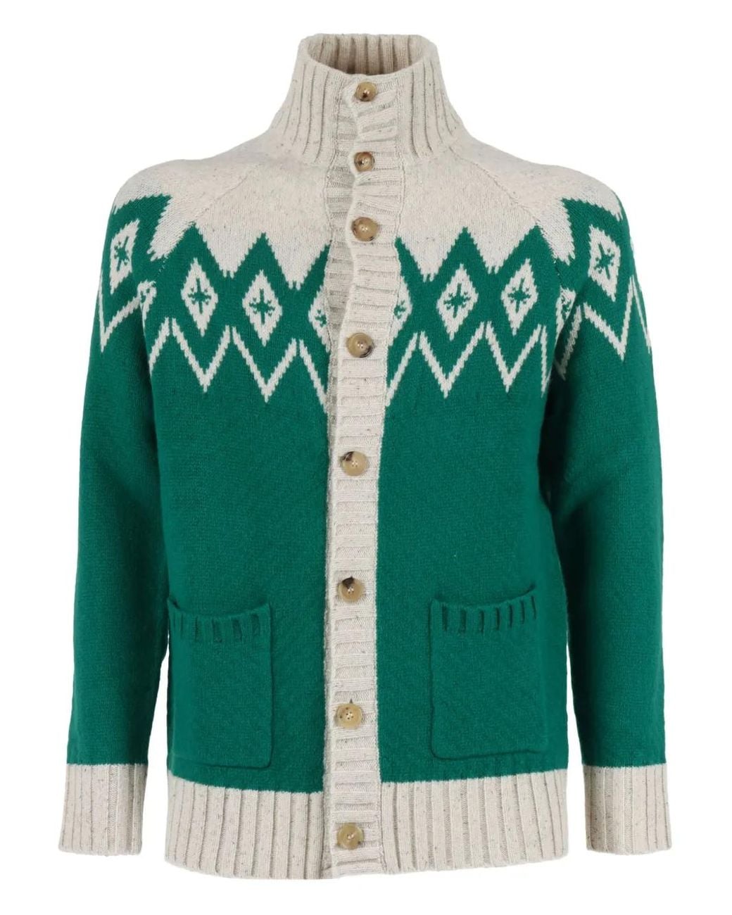 Ballantyne Green High-Neck Cardigan for men