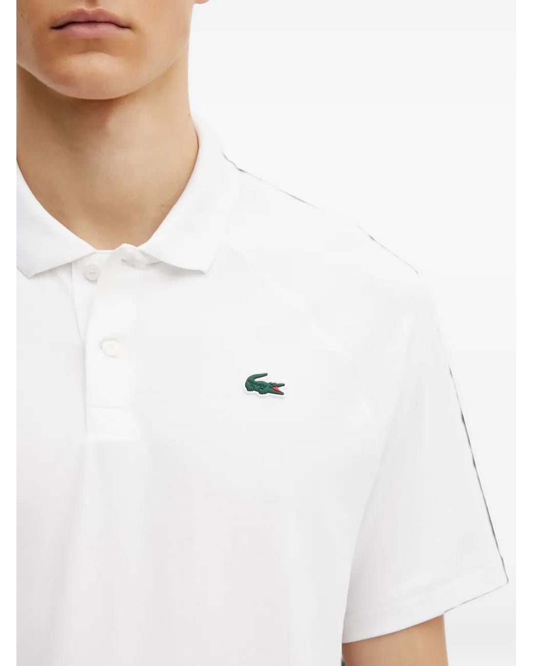 Lacoste White Short-Sleeve Polo Shirt for men
