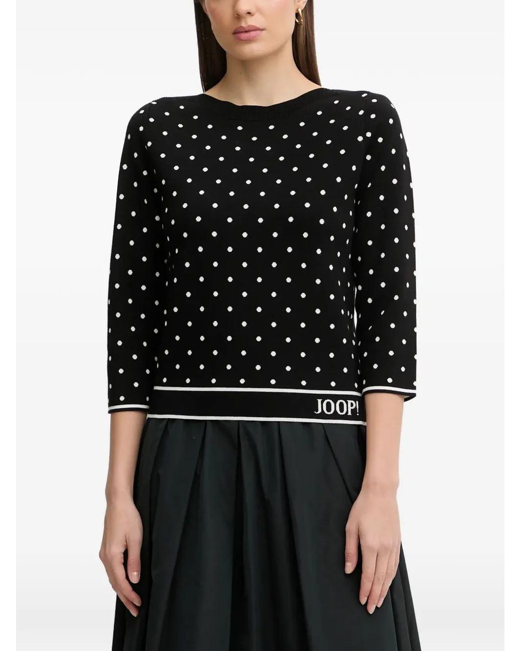 Joop! Black Konstantina Polka-Dot Print Sweater