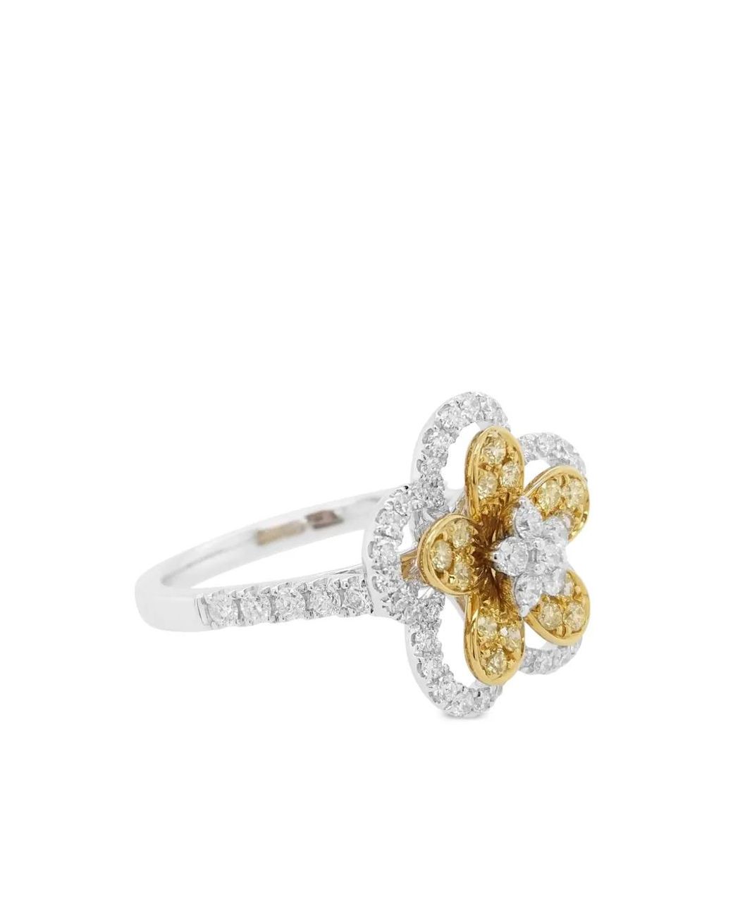 HYT Jewelry Metallic 18Kt And Platinum Diamond Ring
