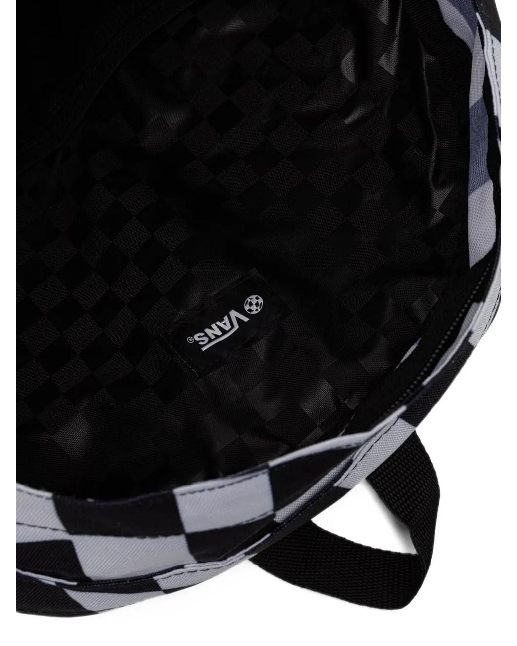 Vans Black Checkerboard-Print Backpack