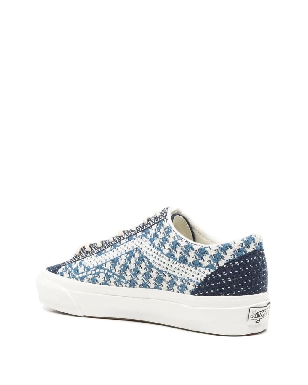 Vans Blue Patterned-Jacquard Sneakers