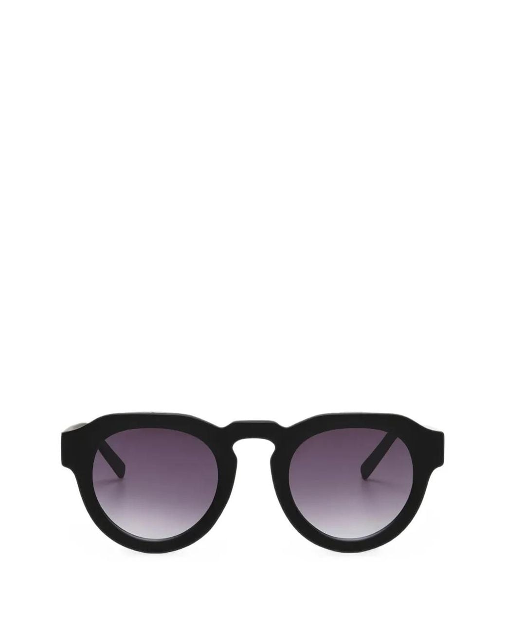 Okkia Black Zeno Round-Frame Sunglasses