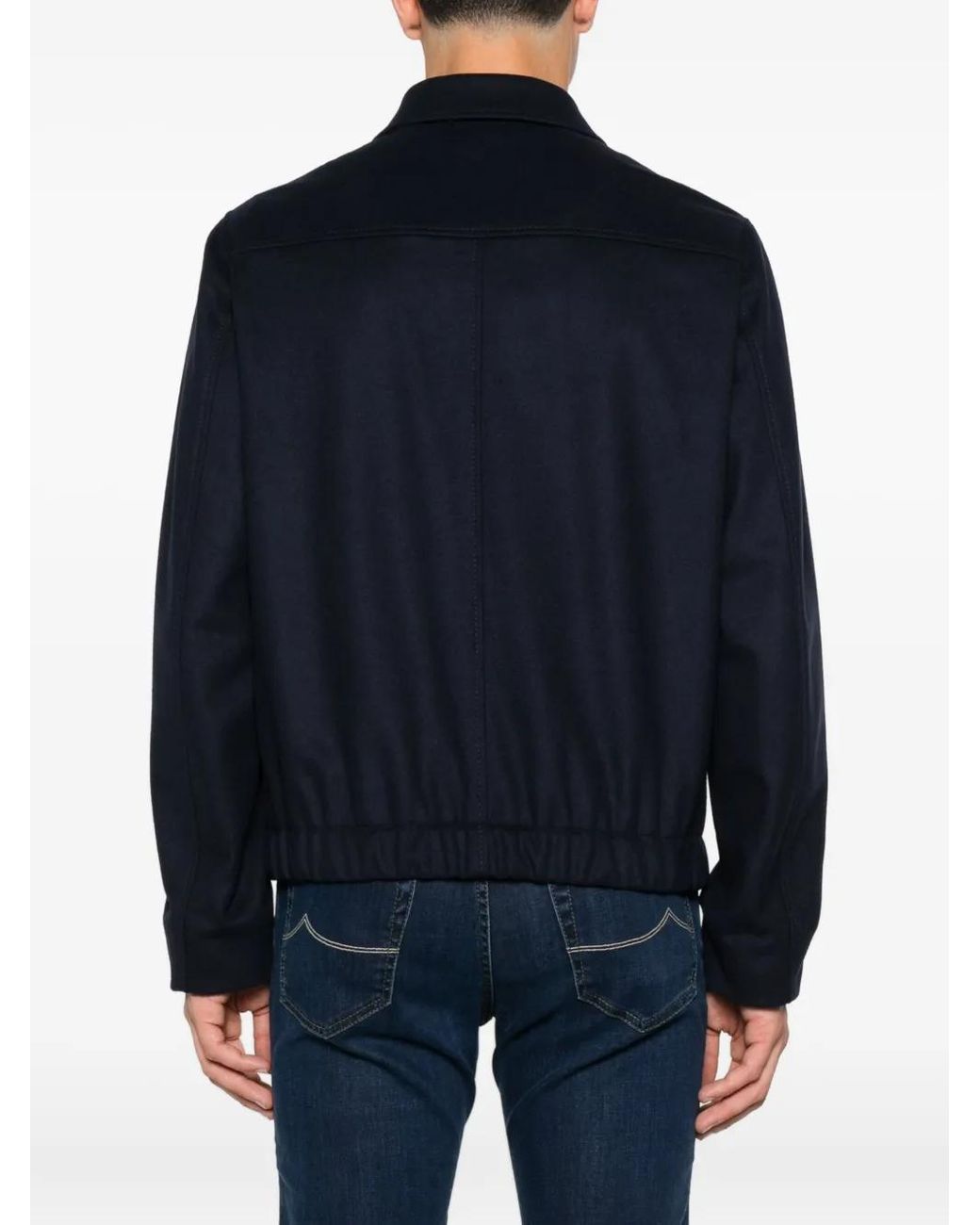 Incotex Blue Zip-Up Jacket for men