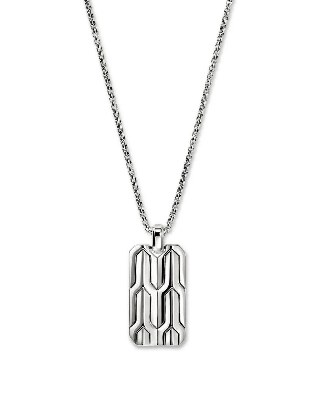 John Hardy Metallic Icon 50 Tag Necklace for men