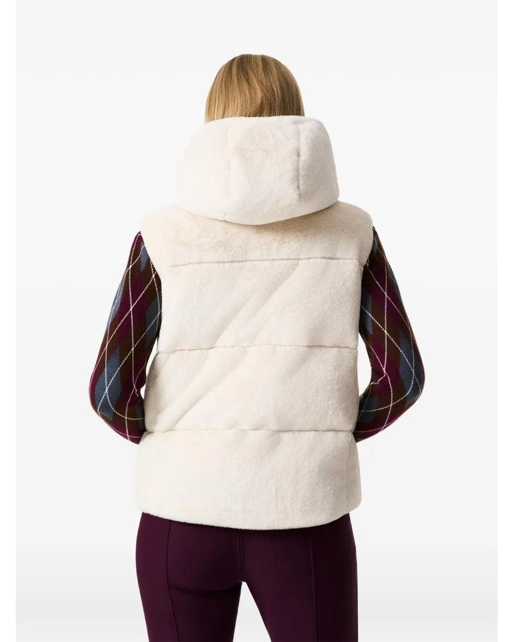 Perfect Moment White Celia Faux-Fur Down Gilet