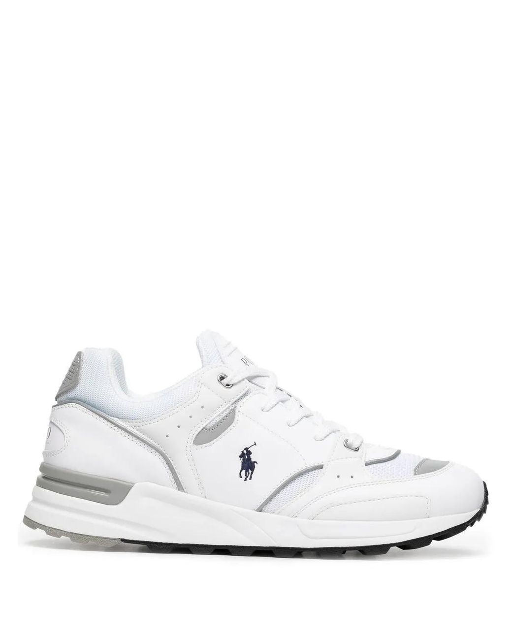 Polo Ralph Lauren White Embroidered-Pony Detail Sneakers for men