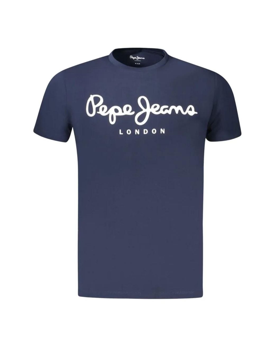 Pepe Jeans Blue Logo-Print T-Shirt for men
